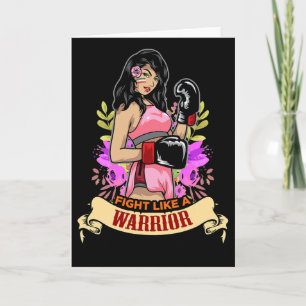 Cartão Mulher Latina Empoderada Boxe Kickboxing Garota Fi