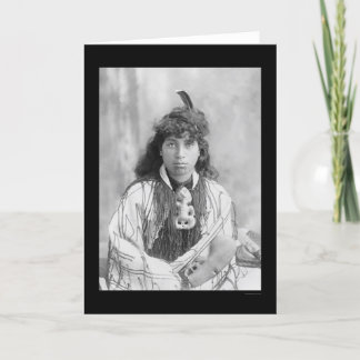 Cartão Mulher Maori de Rotorua Nova Zelândia 1895