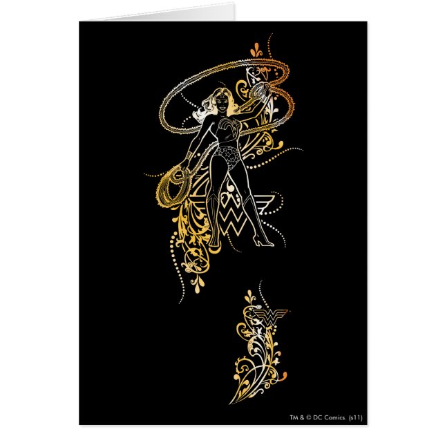 Cartão Mulher Maravilha Amarela (Frente)