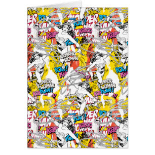 Cartão Mulher Maravilha Neon Patterno