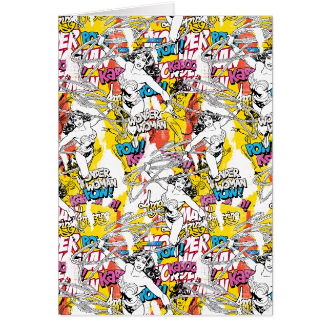 Cartão Mulher Maravilha Neon Patterno (Frente)