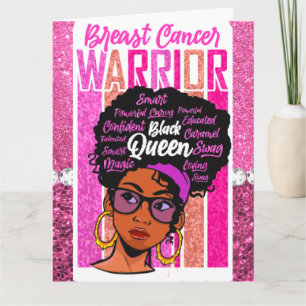 Cartão Mulher melanina cancer guerreira sobrevivente negr