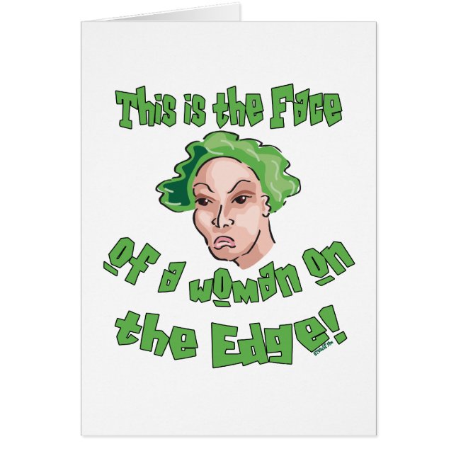 Cartão Mulher na borda (Frente)