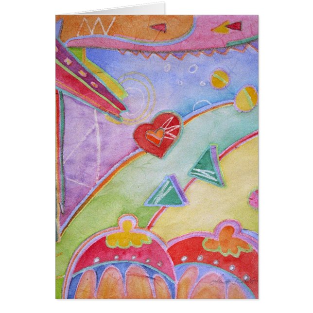 Cartão Mulher na janela, com dentro de texto (Frente)