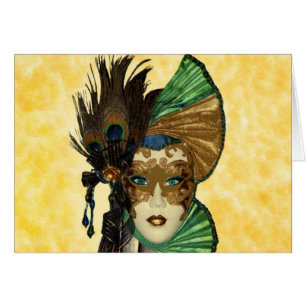 Cartão Mulher Na Mascarada Art