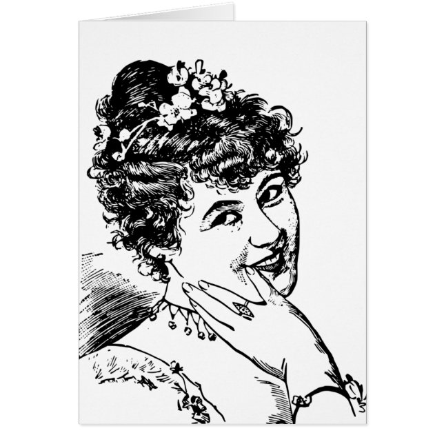 Cartão Mulher não flertante flertando sarcástico (Frente)