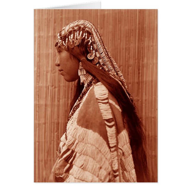 Cartão Mulher Nativa Americana (Frente)