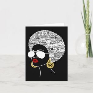 Cartão Mulher Negra Afro-Americana do Orgulho do Mês
