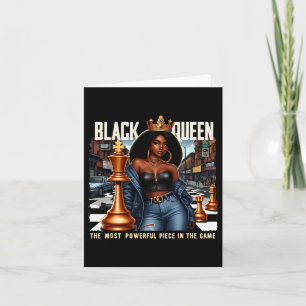 Cartão Mulher Negra Cultura Negra Rainha Negra Xadrez Emp