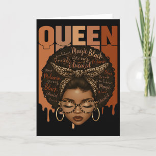 Cartão Mulher Negra Educada Mês da História Negra Forte G