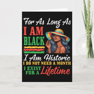 Cartão Mulher Negra Eu Sou Negra Eu Sou Histórica Eu Não