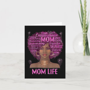 Cartão Mulher Negra Mãe Vida Mãe Mãe África Feliz Mo Afri