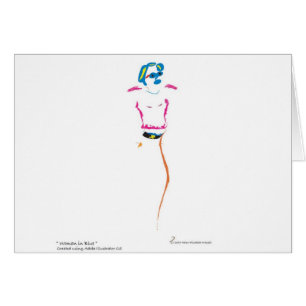 Cartão Mulher no azul