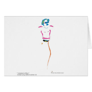 Cartão Mulher no azul