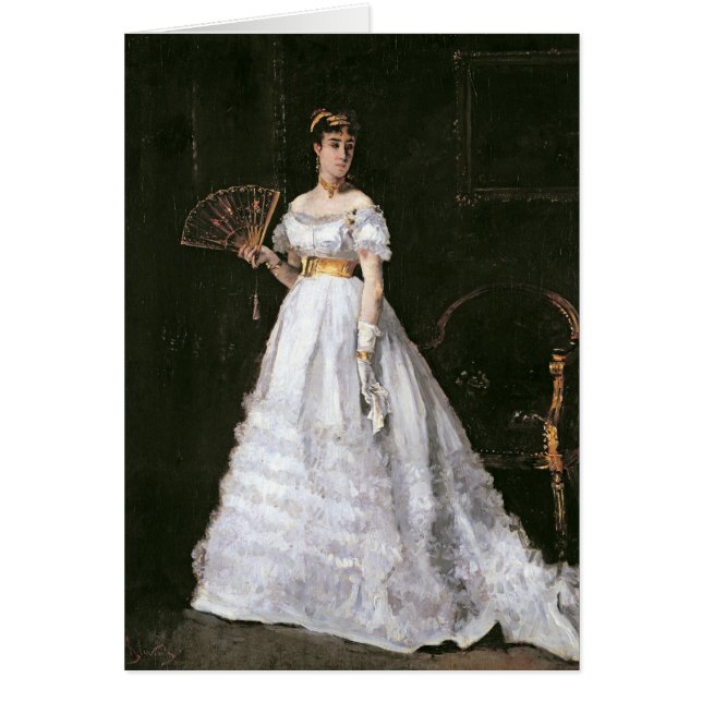 Cartão Mulher no branco (Frente)