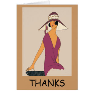 Cartão Mulher no Chapéu Roxo, Obrigados, texto de edição
