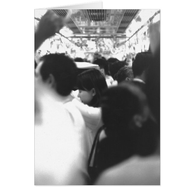 Cartão Mulher no metrô (Frente)