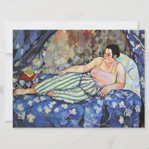 Cartão Mulher no quarto azul (por Suzanne Valadon)