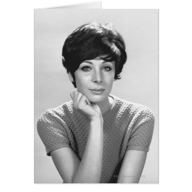 Cartão Mulher Posing (Frente)