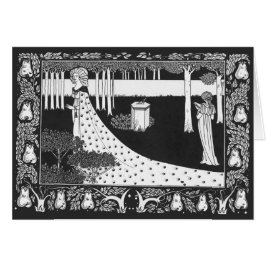 Cartão Mulher preto e branco de Nouveau da arte de