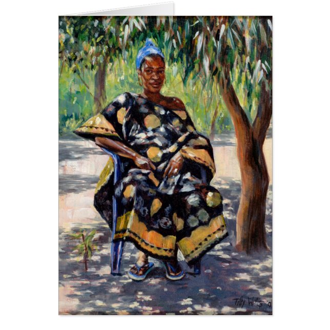 Cartão Mulher que senta 2004 (Frente)