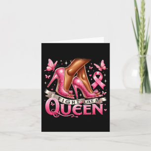Cartão Mulher Rainha Lutando Como Uma Rainha Conhecida Pe