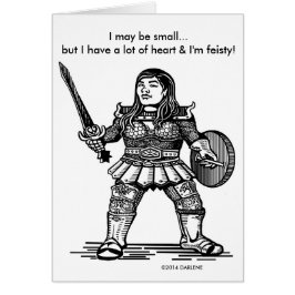 Cartão Mulher resoluto do guerreiro