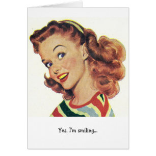 Cartão Mulher retro - você não é a razão Anymore,