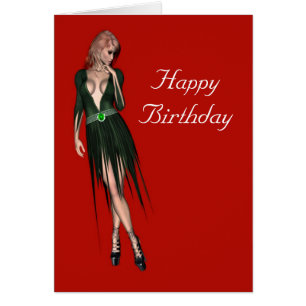 Cartão Mulher sensual bonita à moda