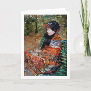 Cartão Mulher sentada no banco, Mary Cassatt