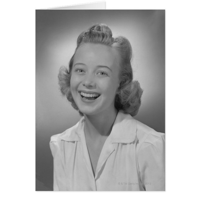 Cartão Mulher sorrindo (Frente)