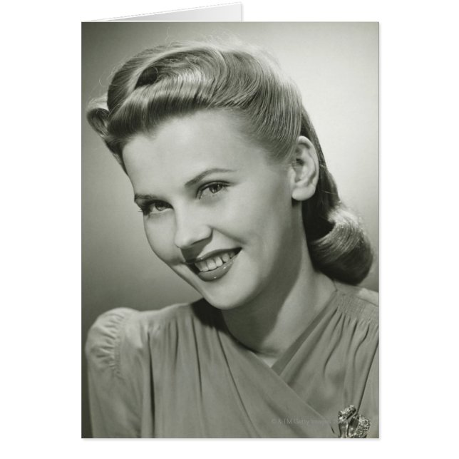 Cartão Mulher sorrindo 2 (Frente)