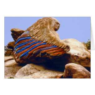 Cartão Mulher voada/cartão de reclinação do homem