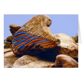 Cartão Mulher voada/cartão de reclinação do homem