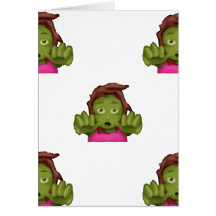 Cartão mulher zombie emoji
