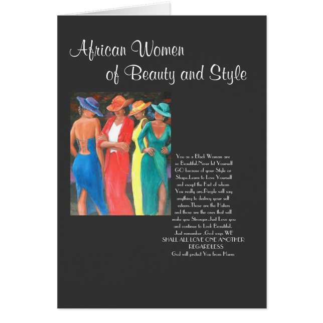 Cartão Mulheres africanas (Frente)