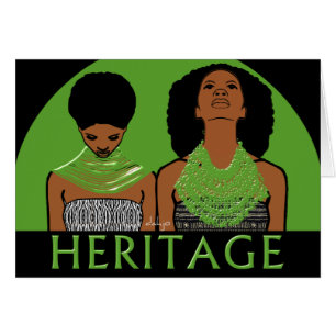 Cartão Mulheres africanas com colares tribais