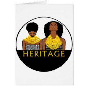 Cartão Mulheres africanas com colares tribais