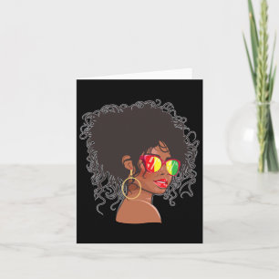 Cartão Mulheres Afro-Americanas Negras Melanin Queen Ju