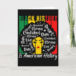 Cartão Mulheres Afro História Negra É História Americana