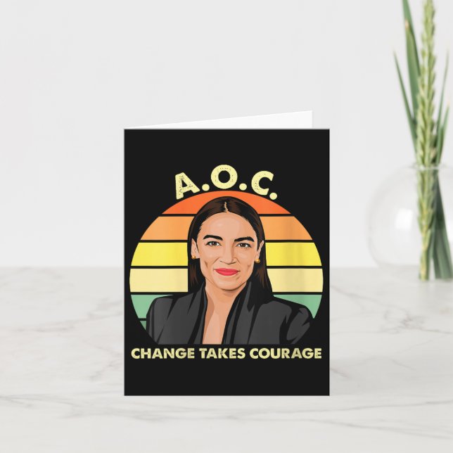 Cartão Mulheres Aoc Alexandria Ocasio-cortez Primeira Mul (Frente)