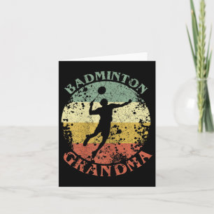 Cartão Mulheres Badminton Avó Desviou Vintage Badmin