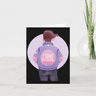 Cartão Mulheres Combatem Sobredosagem Roxo Sobredosagem d
