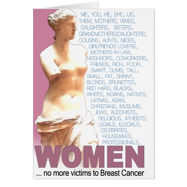 Cartão Mulheres de Fita Rosa (Frente)