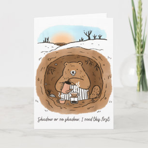 Cartão Mulheres de Marmota Dia das Marmotas Mãe Café Prim