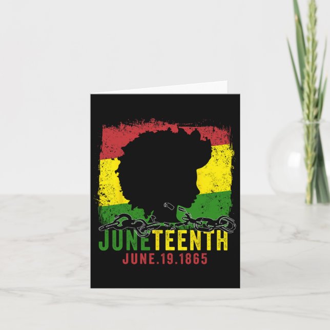 Cartão Mulheres do Juneteenth 1865 19 de junho Afro Garot (Frente)