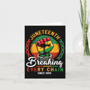 Cartão Mulheres do Juneteenth Homens quebrando todas as c