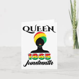 Cartão Mulheres do Juneteenth Meninas Rainha Afro Melanin
