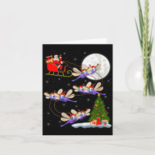 Cartão Mulheres Dragonfly Papai Noel Trenó Voador Diverti
