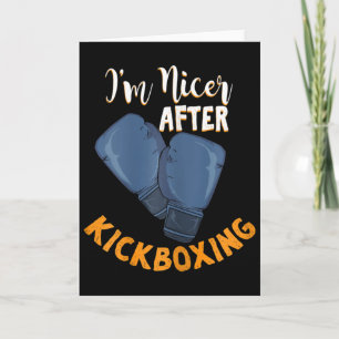 Cartão Mulheres Eu Fico Mais Simpática Depois do Kickboxi